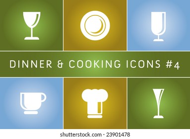 Dinner & Cooking Vector Icon Set #4