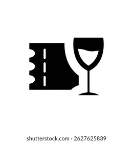 dinner coupon solid icon vector design good for web or mobile app