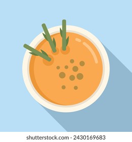 Dinner cream soup icon flat vector. Cooking gastronomy. Cook delicacy