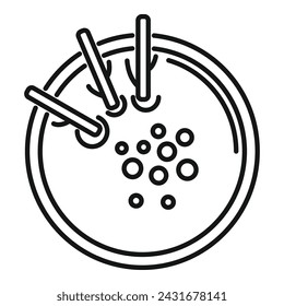 Dinner cream soup icon outline vector. Cooking gastronomy. Cook delicacy