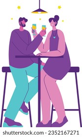Dinner date Romance Relationship retro