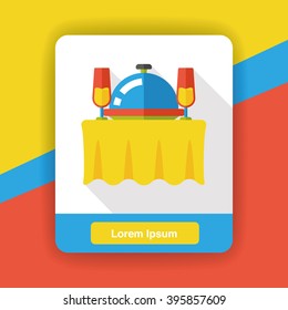 dinner food flat icon