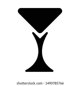 dinner glass icon is a simple icon, like glass with simple black color, suitable for various needs of your company or business icon,