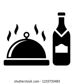 Dinner glyph icon