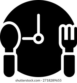 dinner glyph icon illustration vector
