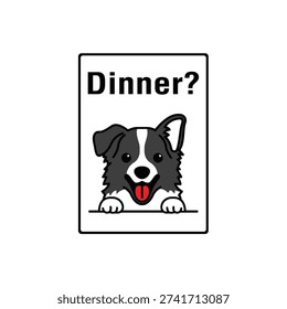 Dinner Guard Dog Funny Warning Sign