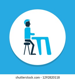 Dinner icon colored symbol. Premium quality isolated lunch element in trendy style.
