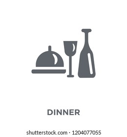 Dinner icon. Dinner design concept from Restaurant collection. Simple element vector illustration on white background.