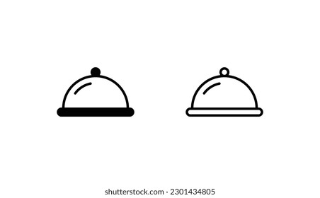 Diseño de iconos de cena con ilustración de fondo blanco