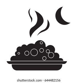dinner icon flat black