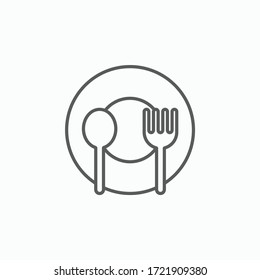 dinner icon, food vector, lunch illustration
