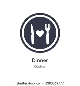 dinner icon. isolated dinner icon vector illustration from kitchen collection. editable sing symbol can be use for web site and mobile app