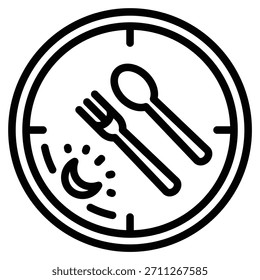 Dinner Icon Line Vector Illustration