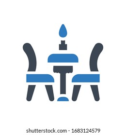 Dinner Icon on white background