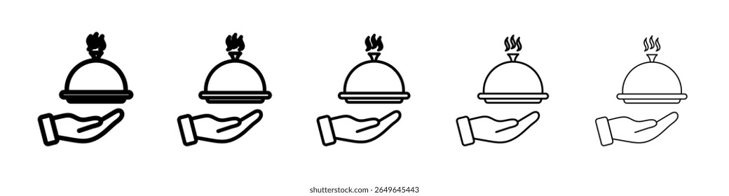 Dinner Icon outline simple illustration isolated