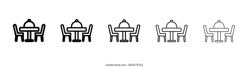 Dinner Icon outline simple illustration isolated