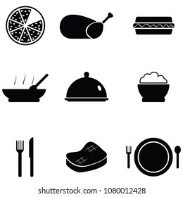dinner icon set