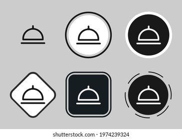 dinner icon set. Collection of high quality black outline logo for web site design and mobile dark mode apps. Vector illustration on a white background	