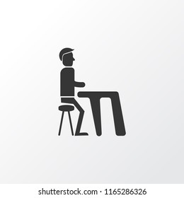 Dinner icon symbol. Premium quality isolated lunch element in trendy style.