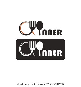 Dinner icon or symbol, vector for restaurant, app, website. template design.
