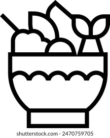 dinner icon. Thin linear style design isolated on white background