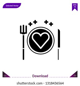 dinner  icon vector . Best modern, simple, isolated, romance , logo, flat icon for website design or mobile applications, UI / UX design vector format