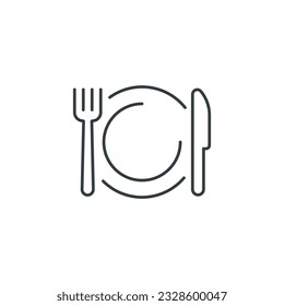 Dinner icon, Dinner vector illustration
