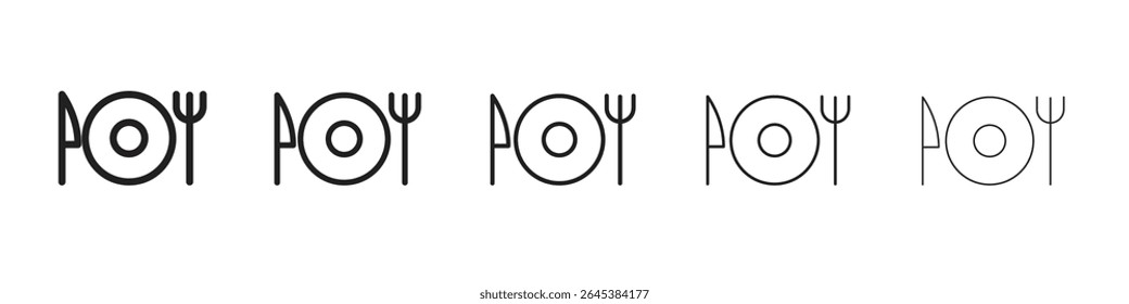 Ilustración vectorial del icono de la cena aislada