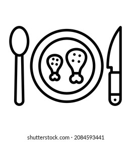 Dinner icon vector image. Can also be used for web apps, mobile apps and print media.