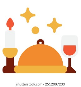 Dinner icon for web, app, infographic, etc