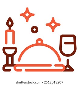 Dinner icon for web, app, infographic, etc