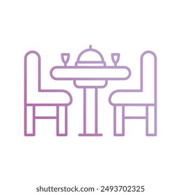 Dinner-Symbol mit weißem Hintergrund Vektorgrafik Stock Illustration