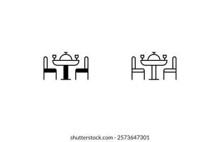 Dinner icons set vector stock illustration