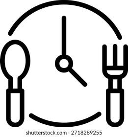 dinner line icon illustration vector