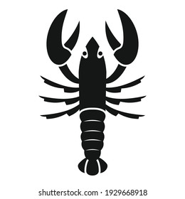 Dinner lobster icon. Simple illustration of dinner lobster vector icon for web design isolated on white background