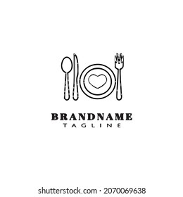 dinner logo design template icon modern vector illustration