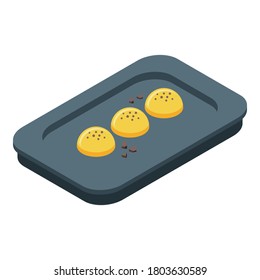 Dinner molecular cuisine icon. Isometric of dinner molecular cuisine vector icon for web design isolated on white background