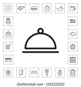 Dinner outline icon for web and mobile