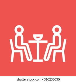 Dinner, people, party icon vector image. Can also be used for activities. Suitable for use on web apps, mobile apps and print media.