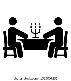 Dinner pictogram, ideology design.