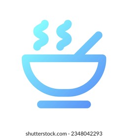 Dinner pixel perfect gradient linear ui icon. Meal included. Paid hotel service. Restaurant. Line color user interface symbol. Modern style pictogram. Vector isolated outline illustration