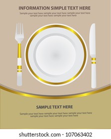 Dinner place setting,Vector