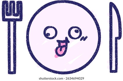 Placa de jantar Giz Desenho em cores neon brilhantes