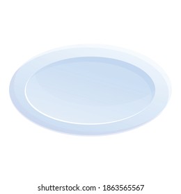 Dinner plate icon. Cartoon of dinner plate vector icon for web design isolated on white background