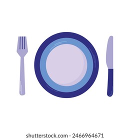 Dinner plate icon clipart avatar logotype isolated vector illustration