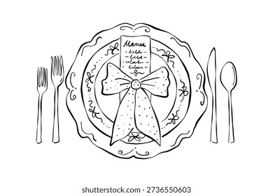 Dinner plate setting 