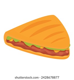 Dinner quesadilla icon cartoon vector. Mexican food. Party menu corn