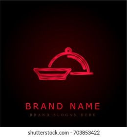 Dinner red chromium metallic logo