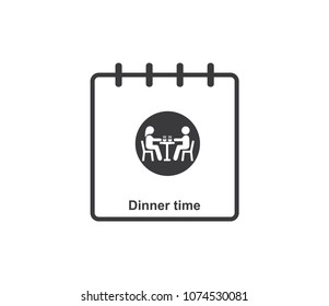 Dinner schedule. dinner design icon