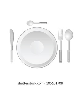 dinner service vector illustration on white background